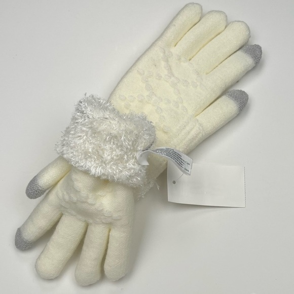 𝅺jenni beautiful EZ Tap thick ivory gloves. NWT - Picture 3 of 3